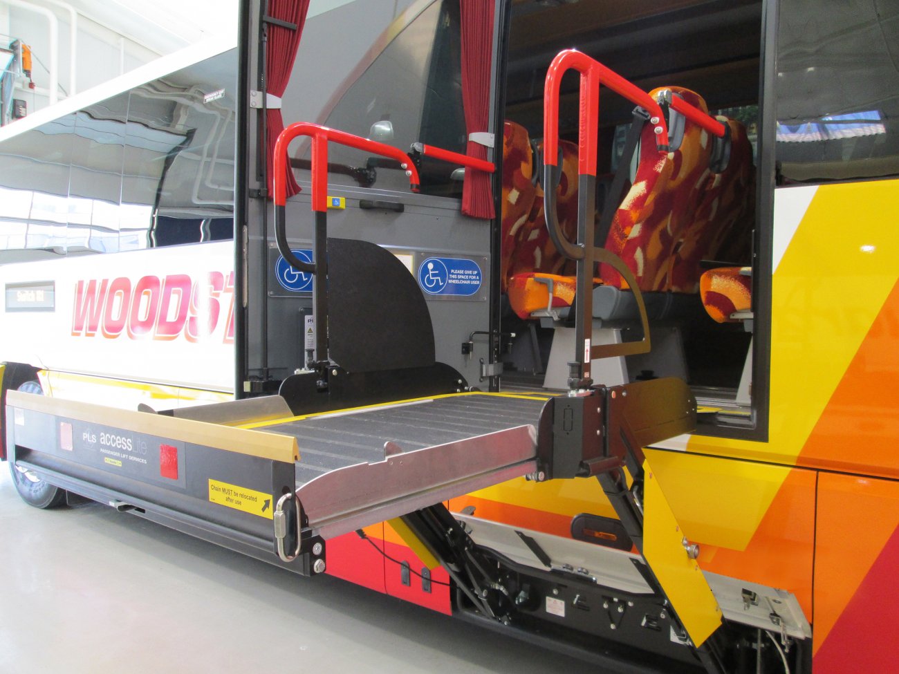 Latest PLS wheelchair passenger lift delivers highest lifting capacity to new Plaxtons-built Leopard accessible coach